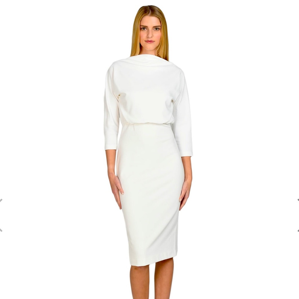 Badgley Mischka Boatneck Day Dress